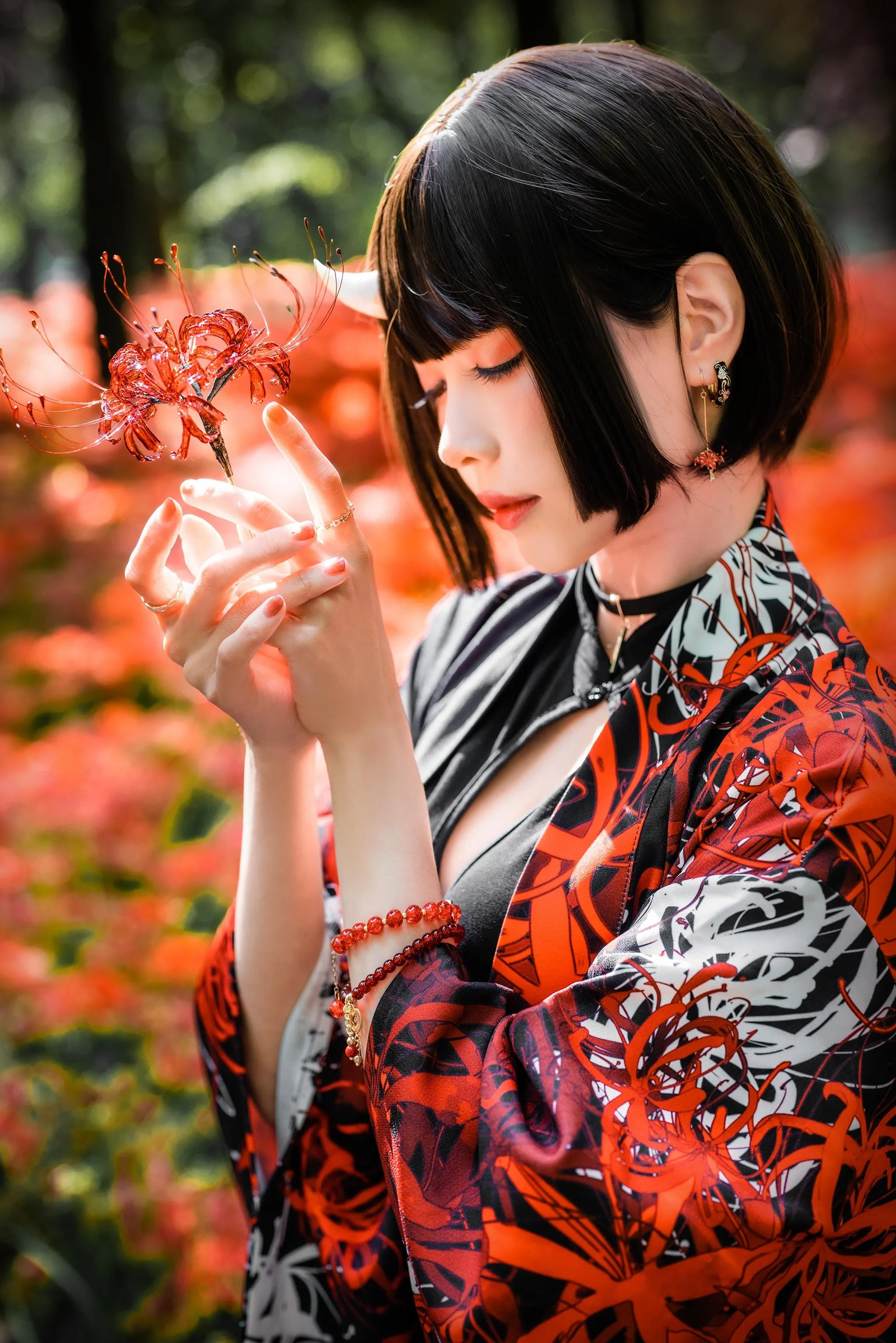 ElyEE子 – NO.129 23年10月订阅-C-Red Higanbana 殷紅彼岸 [36P]插图4